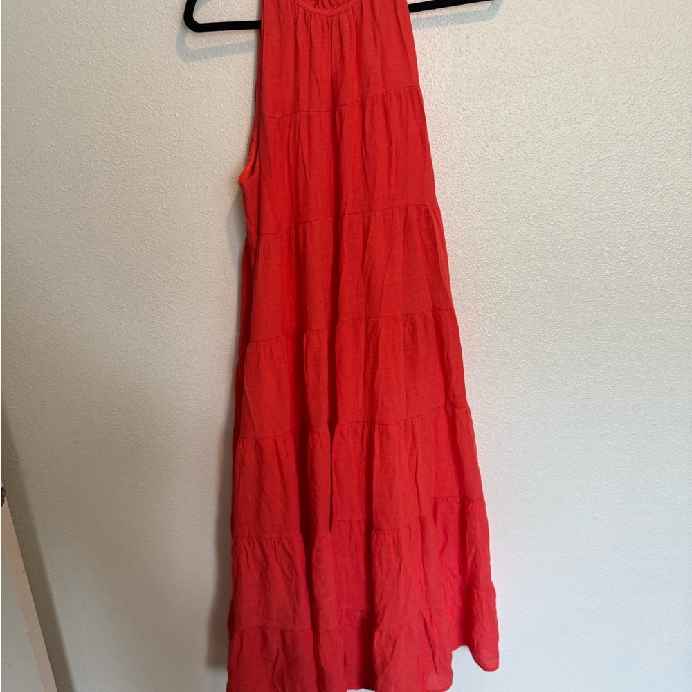 Deep Coral Summer Dress